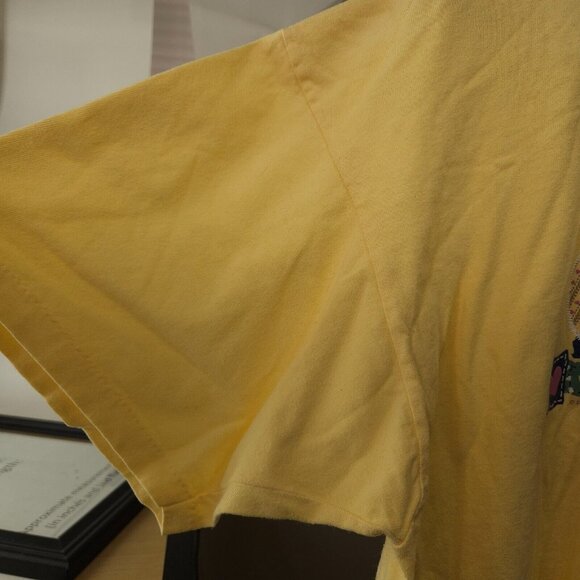 Womens T-Shirt Vint Spring Easter Bunny 2X Yellow Anvil Short Sleeve Grandmacore - Picture 7 of 10